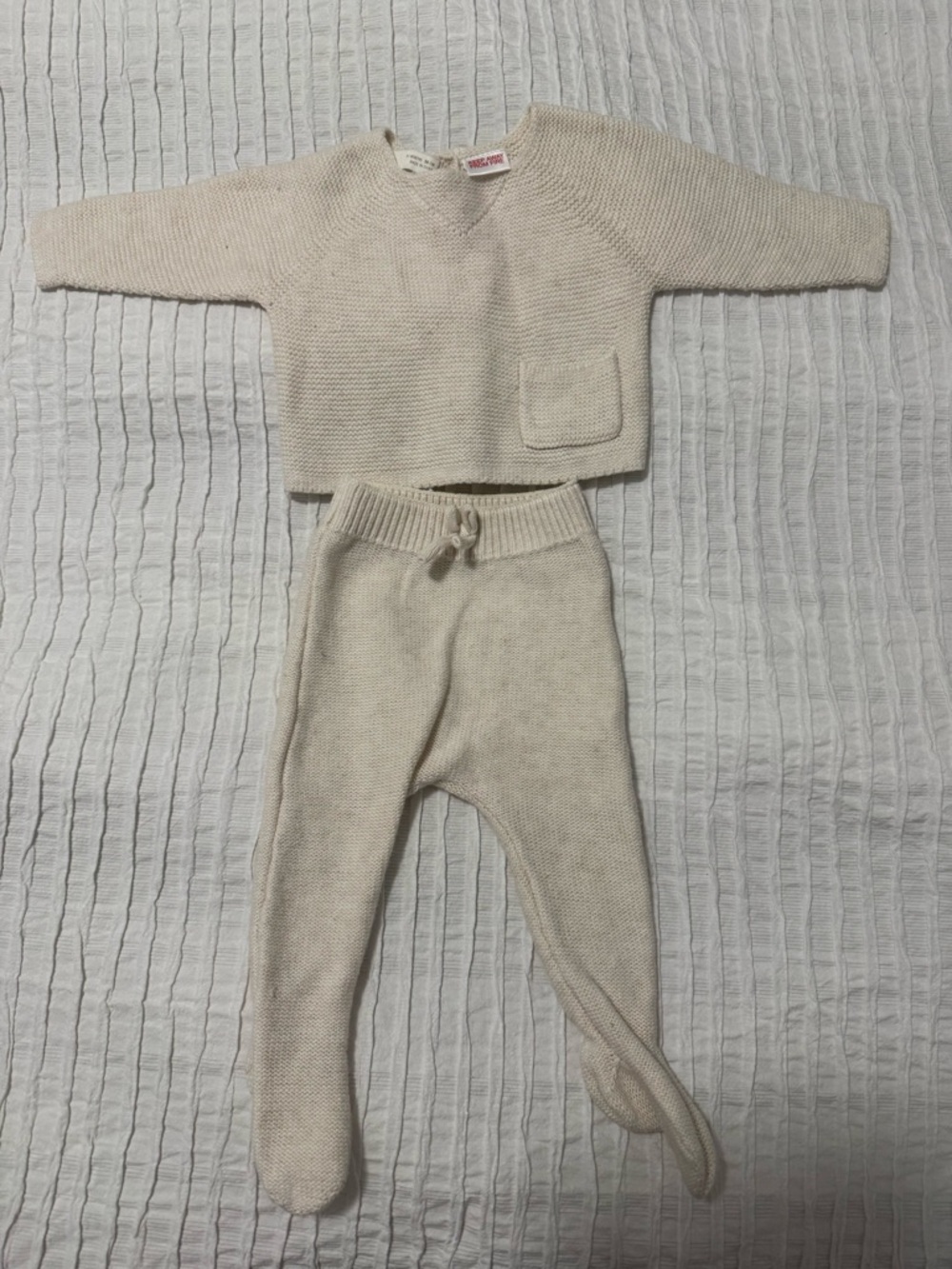 Zara Cream Knit Matching Set